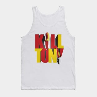 Kill Tony Slick Logo Fan Design in Yellow & Red Tank Top